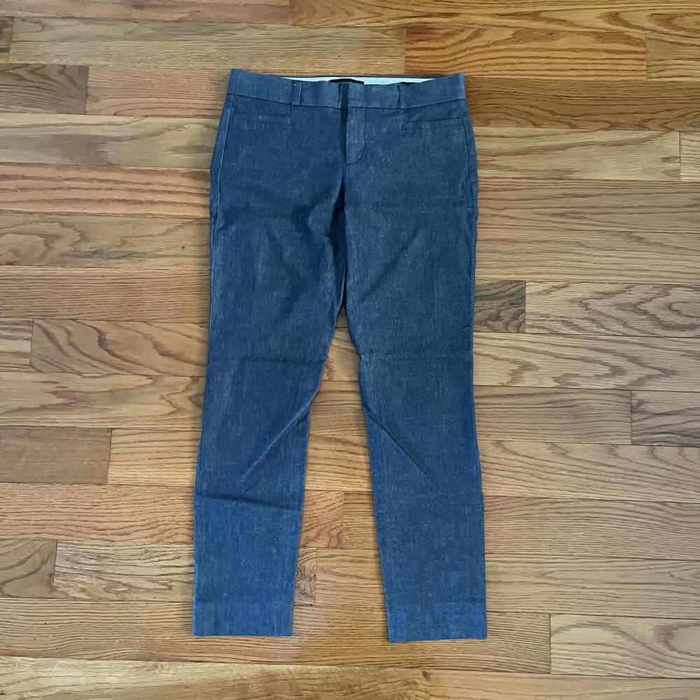 Banana Republic Sloan Pants Womens 0 Blue Ankle Slim Stretch Workwear Preppy